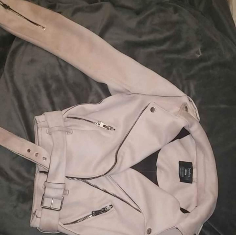 Bershka pink suede jacket